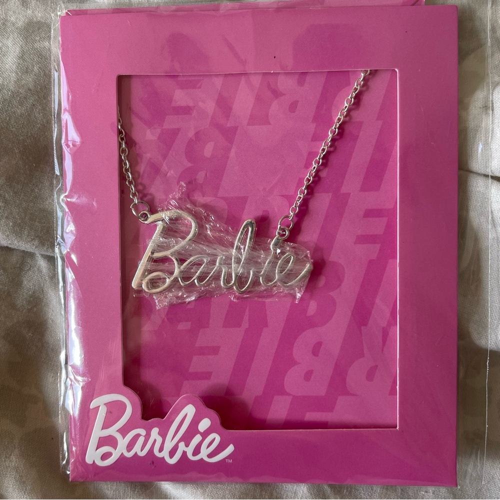 BARBIE SCRIPT LOGO NECKLACE